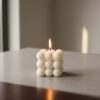 Square Bubble Candle Set of 3