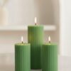 Ripped Pillar Soy Wax Scented Candle Set of 3