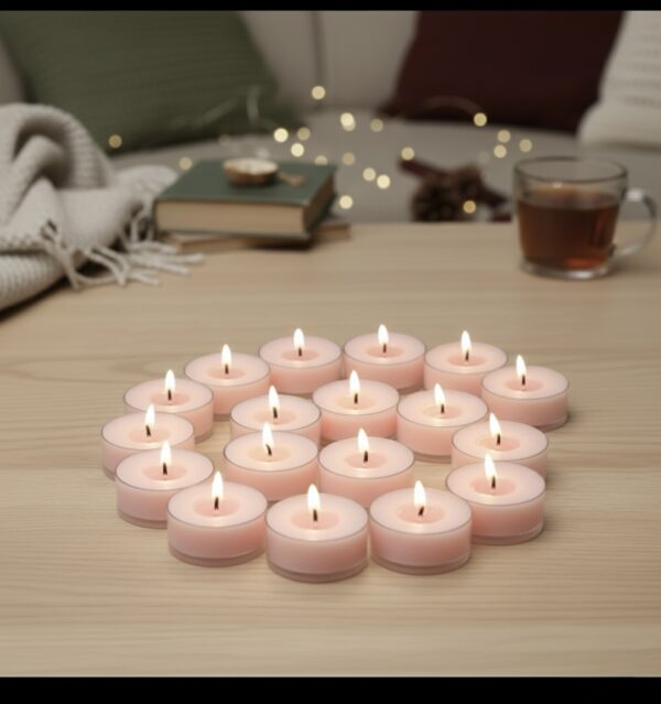 Polycabonate Scented Tealight Candles Baby Pink