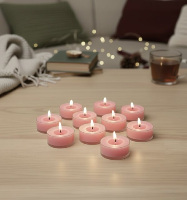 Polycabonate Scented Tealight Candles Baby Pink