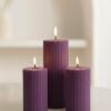 Ripped Pillar Soy Wax Scented Candle Set of 3