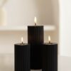 Ripped Pillar Soy Wax Scented Candle Set of 3