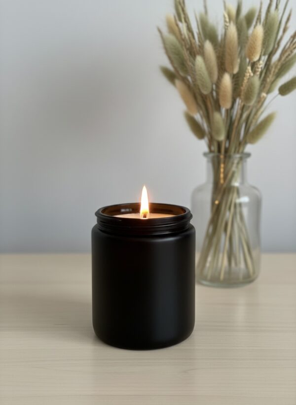 Smoke & Vanilla Scented Jar Candle
