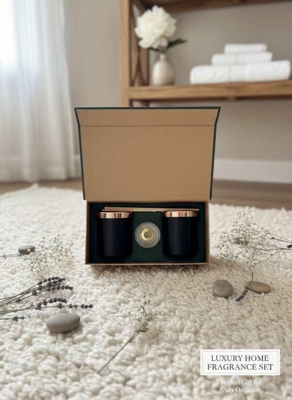 🌿 Luxury Scented Soy Candle & Diffuser Gift Box