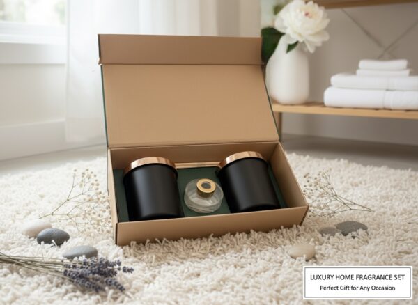 🌿 Luxury Scented Soy Candle & Diffuser Gift Box