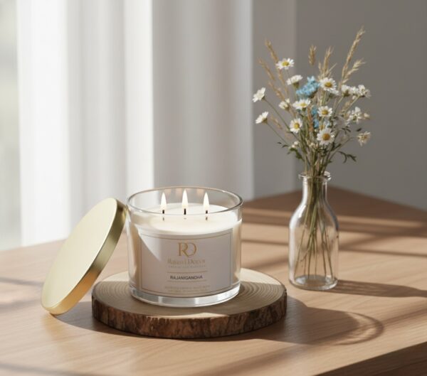 Heart Peony Luxury Scented Jar Candle - Image 3