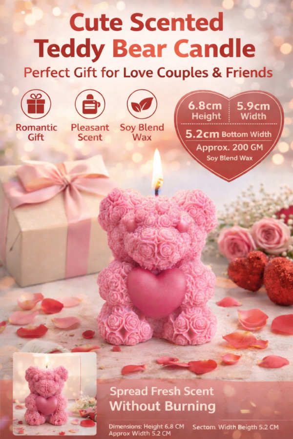 Pink Teddy Bear-Scented Candle